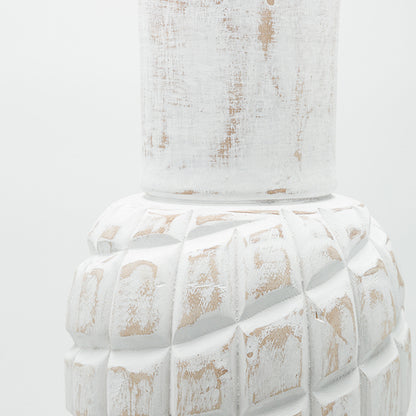 ΒΑΖΟ ΞΥΛΙΝΟ ΛΕΥΚΟ-ΚΑΦΕ 19x19x66