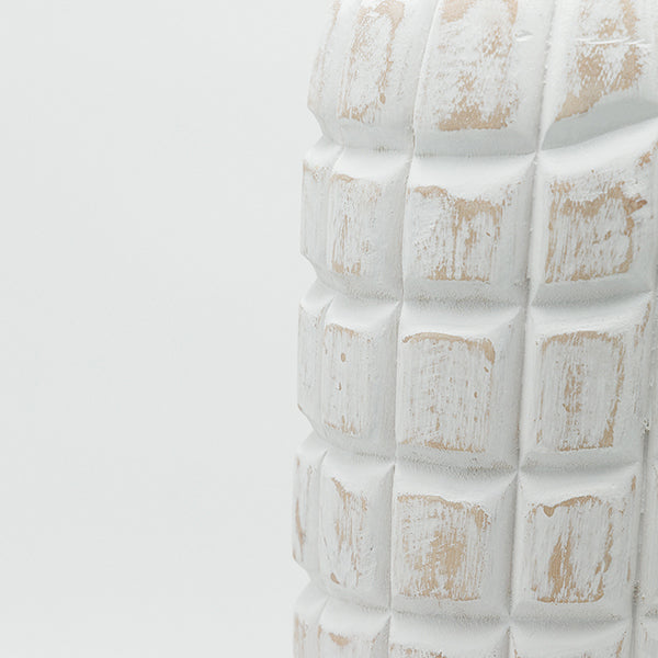 ΒΑΖΟ ΞΥΛΙΝΟ ΛΕΥΚΟ-ΚΑΦΕ 19x19x66