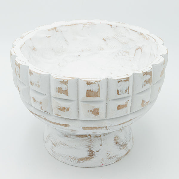 ΔΙΑΚΟΣΜΗΤΙΚΟ ΜΠΩΛ ΞΥΛΙΝΟ ΛΕΥΚΟ-ΚΑΦΕ 24x24x18