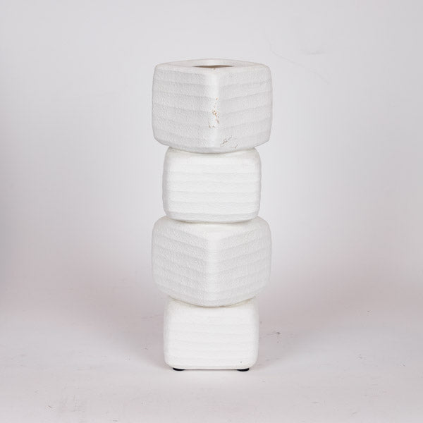 ΒΑΖΟ ΚΕΡΑΜΙΚΟ ΛΕΥΚΟ 15x15x38