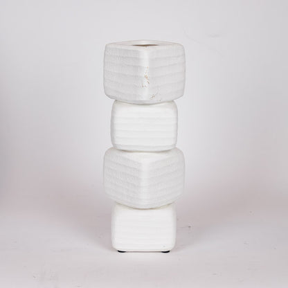 ΒΑΖΟ ΚΕΡΑΜΙΚΟ ΛΕΥΚΟ 15x15x38