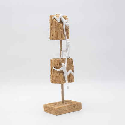 ΔΙΑΚΟΣΜΗΤΙΚΟ ΓΛΥΠΤΟ ΜΕ ΑΝΘΡΩΠΙΝΕΣ ΦΙΓΟΥΡΕΣ ΠΟΥ ΣΚΑΡΦΑΛΩΝΟΥΝ ΠΟΛΥΡΕΖΙΝ ΦΥΣΙΚΟ-ΛΕΥΚΟ 9.5x8x29