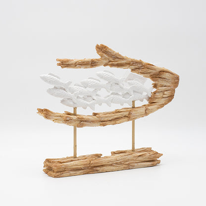 ΔΙΑΚΟΣΜΗΤΙΚΟ ΓΛΥΠΤΟ ΚΟΠΑΔΙ ΨΑΡΙΩΝ ΠΟΛΥΡΕΖΙΝ ΦΥΣΙΚΟ-ΛΕΥΚΟ 29x6x23.5