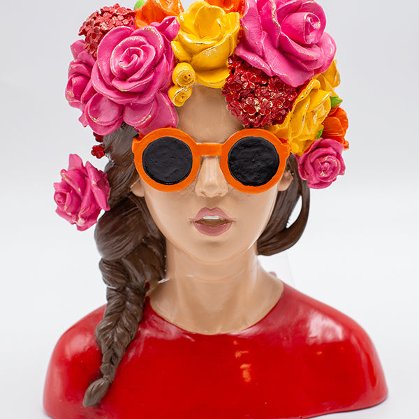 ΔΙΑΚΟΣΜΗΤΙΚΟ ΓΛΥΠΤΟ ΠΡΟΤΟΜΗ ΓΥΝΑΙΚΑΣ ΜΕ ΓΥΑΛΙΑ ΗΛΙΟΥ ΚΑΙ ΠΟΛΥΧΡΩΜΑ ΛΟΥΛΟΥΔΙΑ ΠΟΛΥΡΕΖΙΝ ΠΟΛΥΧΡΩΜΟ 17x10x21