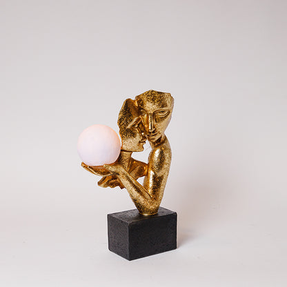 ΔΙΑΚΟΣΜΗΤΙΚΟ ΜΕ LED ΖΕΥΓΑΡΙ ΠΟΛΥΡΕΖΙΝ ΧΡΥΣΟ-ΜΑΥΡΟ 21x9.5x31.5