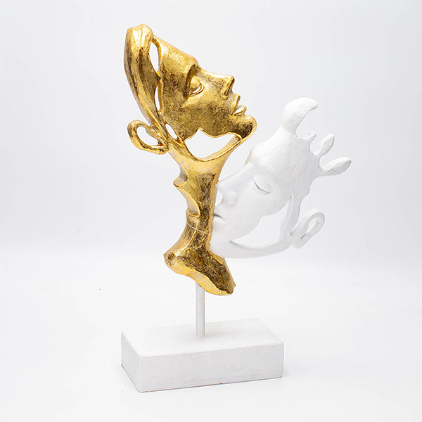 ΔΙΑΚΟΣΜΗΤΙΚΟ ΠΡΟΣΩΠΑ ΠΟΛΥΡΕΣΙΝ ΧΡΥΣΟ-ΛΕΥΚΟ 22x7.5x33