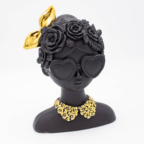 ΔΙΑΚΟΣΜΗΤΙΚΟ ΓΥΝΑΙΚΑ ΠΟΛΥΡΕΖΙΝ ΜΑΥΡΟ-ΧΡΥΣΟ 14.5x10.5x20