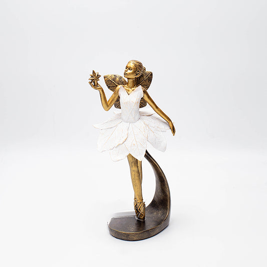 ΔΙΑΚΟΣΜΗΤΙΚΟ ΝΕΡΑΙΔΑ ΠΟΛΥΡΕΖΙΝ ΜΠΡΟΝΖΕ-ΛΕΥΚΟ 9.5x8.5x20.7