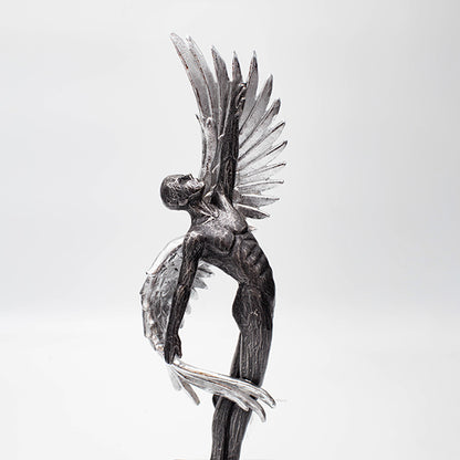 ΑΝΤΡΑΣ ΜΕ ΦΤΕΡΑ ΠΟΛΥΡΕΖΙΝ ΧΡΥΣΟΣ - ΑΣΗΜΙ 9x6.5x39