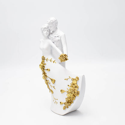 ΖΕΥΓΑΡΙ ΠΟΛΥΡΕΖΙΝ ΛΕΥΚΟ - ΧΡΥΣΟ 12x5.5x20.5