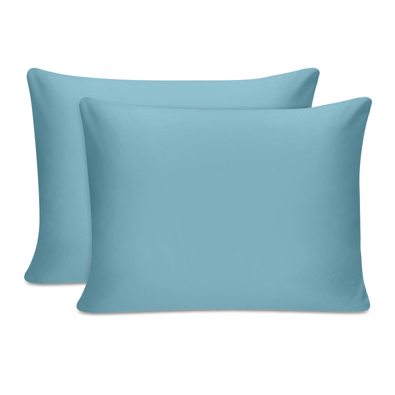 Μαξιλαροθήκες Ύπνου Tonne Cotton Box Σετ 2 Τμχ Χρώμα Μπλε 50x70εκ