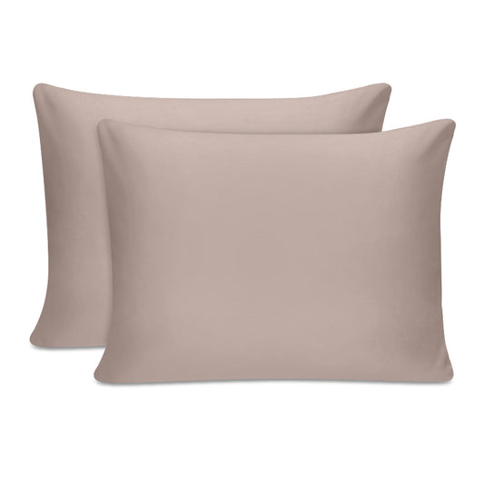 Μαξιλαροθήκες Ύπνου Tonne Cotton Box Σετ 2 Τμχ Χρώμα Μπεζ 50x70εκ