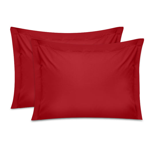Μαξιλαροθήκες Ύπνου Tonne Cotton Box Σετ 2 Τμχ Χρώμα Κόκκινο 50x70+5εκ