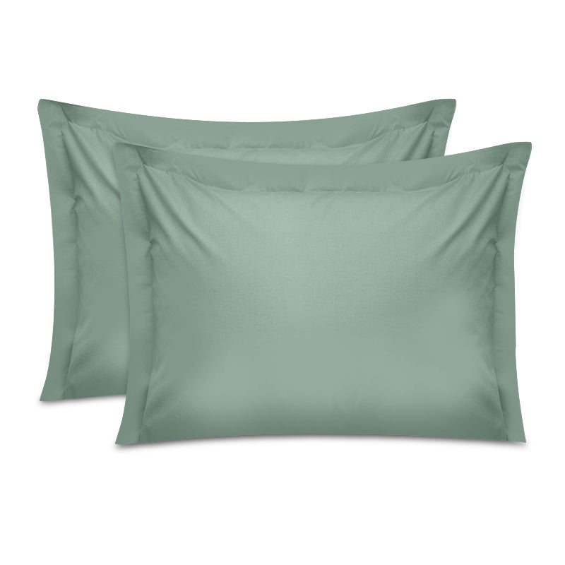 Μαξιλαροθήκες Ύπνου Tonne Cotton Box Σετ 2 Τμχ Χρώμα Πράσινο 50x70+5εκ