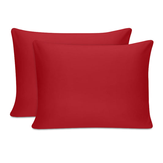 Μαξιλαροθήκες Ύπνου Tonne Cotton Box Σετ 2 Τμχ Χρώμα Κόκκινο 50x80εκ