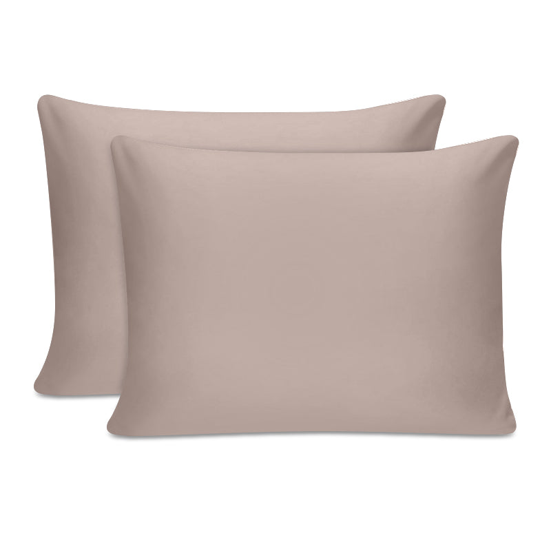 Μαξιλαροθήκες Ύπνου Tonne Cotton Box Σετ 2 Τμχ Χρώμα Μπεζ 50x80εκ