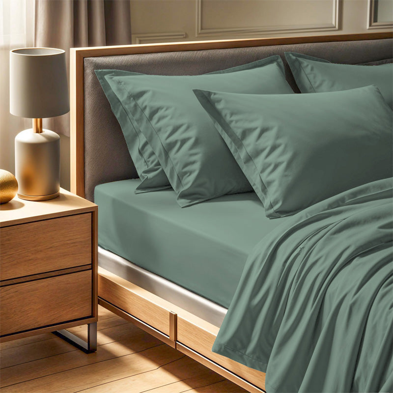 Σεντόνι Tonne Cotton Box Διπλό 240x260εκ Χρώμα Πράσινο