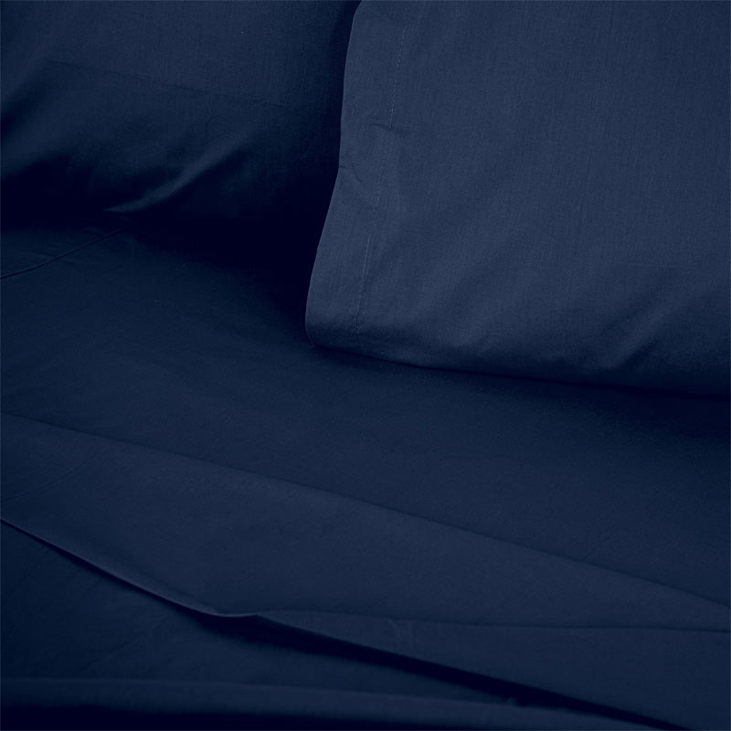 Σεντόνι Tonne Cotton Box Διπλό 240x260εκ Χρώμα Σκούρο Μπλε