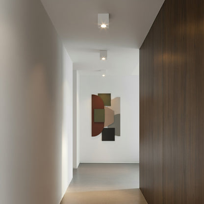 AKIRA KLV-101-0029 Κινούμενο Φωτιστικό Downlight Σποτ για Λάμπα MR16 με Ντουί GU10 AC 220-240V IP20 - Λευκό Ματ - Μ8 x Π8 x Υ10