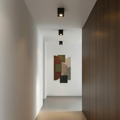 AKIRA KLV-101-0028 Κινούμενο Φωτιστικό Downlight Σποτ για Λάμπα MR16 με Ντουί GU10 AC 220-240V IP20 - Μαύρο Ματ - Μ8 x Π8 x Υ10