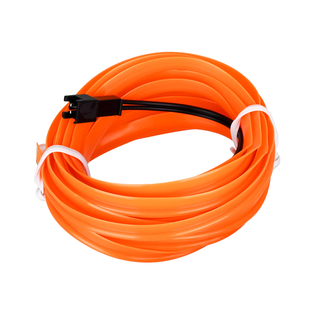 82201 TUBE 360° Degree Διακοσμητική EL-Wire Neon Αυτοκινήτου Κορδόνι ΣΕΤ 3m 1W/3m 30lm/m 360° DC 12V με Βύσμα Αναπτήρα Αυτοκινήτου Αδιάβροχη IP68 Πορτοκαλί
