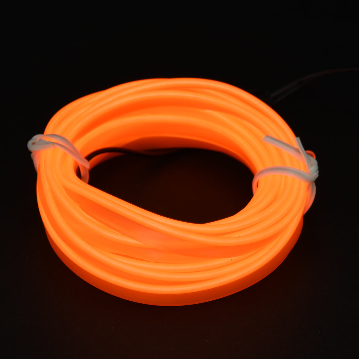 82201 TUBE 360° Degree Διακοσμητική EL-Wire Neon Αυτοκινήτου Κορδόνι ΣΕΤ 3m 1W/3m 30lm/m 360° DC 12V με Βύσμα Αναπτήρα Αυτοκινήτου Αδιάβροχη IP68 Πορτοκαλί