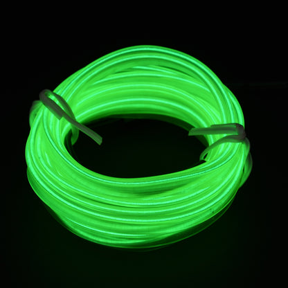82202 TUBE 360° Degree Διακοσμητική EL-Wire Neon Αυτοκινήτου Κορδόνι ΣΕΤ 3m 1W/3m 30lm/m 360° DC 12V με Βύσμα Αναπτήρα Αυτοκινήτου Αδιάβροχη IP68 Πράσινο Φωσφορούχο