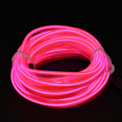 82203 TUBE 360° Degree Διακοσμητική EL-Wire Neon Αυτοκινήτου Κορδόνι ΣΕΤ 3m 1W/3m 30lm/m 360° DC 12V με Βύσμα Αναπτήρα Αυτοκινήτου Αδιάβροχη IP68 Φούξια