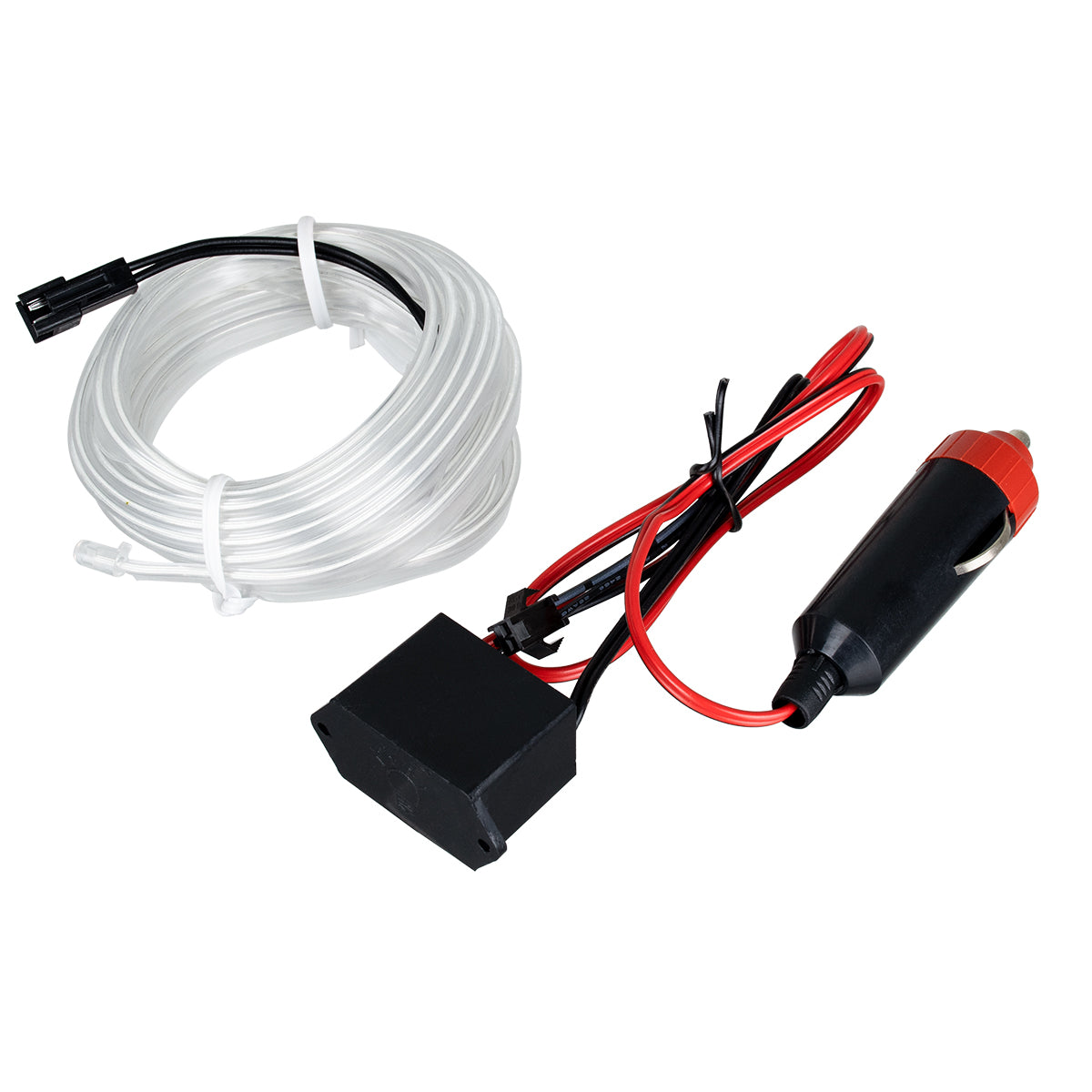 82204 TUBE 360° Degree Διακοσμητική EL-Wire Neon Αυτοκινήτου Κορδόνι ΣΕΤ 3m 1W/3m 30lm/m 360° DC 12V με Βύσμα Αναπτήρα Αυτοκινήτου Αδιάβροχη IP68 Γαλάζιο