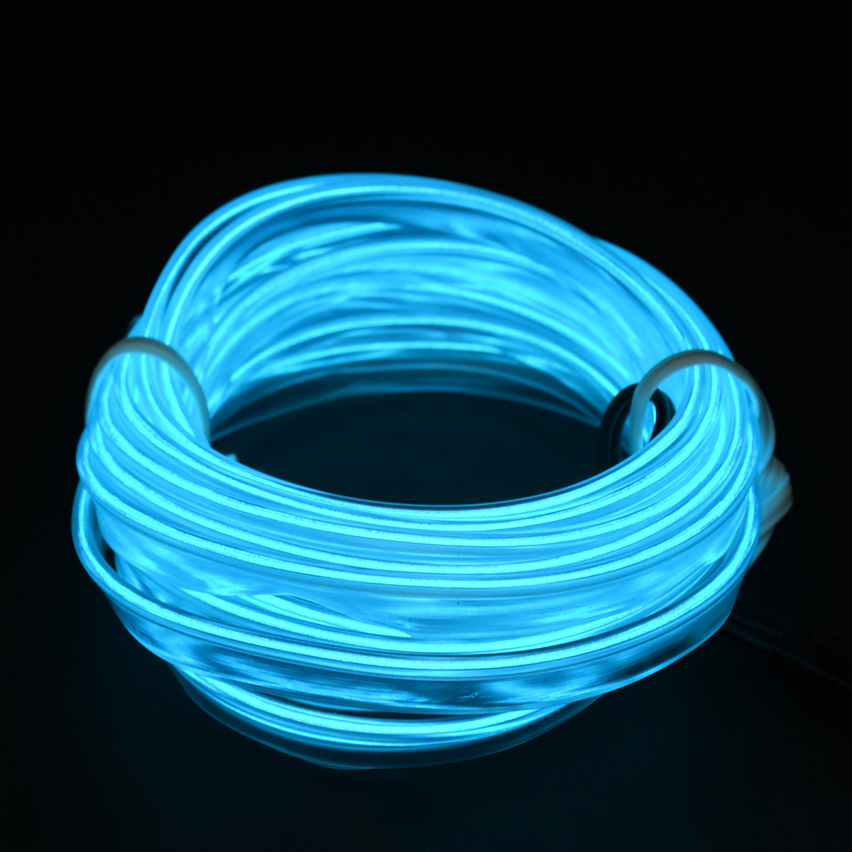 82204 TUBE 360° Degree Διακοσμητική EL-Wire Neon Αυτοκινήτου Κορδόνι ΣΕΤ 3m 1W/3m 30lm/m 360° DC 12V με Βύσμα Αναπτήρα Αυτοκινήτου Αδιάβροχη IP68 Γαλάζιο