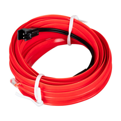 82206 TUBE 360° Degree Διακοσμητική EL-Wire Neon Αυτοκινήτου Κορδόνι ΣΕΤ 3m 1W/3m 30lm/m 360° DC 12V με Βύσμα Αναπτήρα Αυτοκινήτου Αδιάβροχη IP68 Κόκκινο