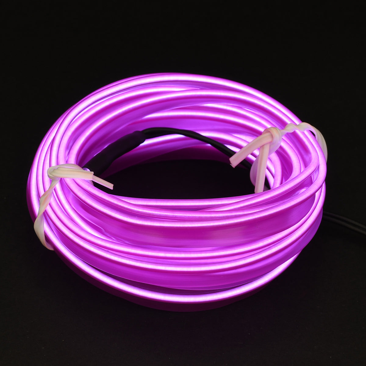 82207 TUBE 360° Degree Διακοσμητική EL-Wire Neon Αυτοκινήτου Κορδόνι ΣΕΤ 3m 1W/3m 30lm/m 360° DC 12V με Βύσμα Αναπτήρα Αυτοκινήτου Αδιάβροχη IP68 Μωβ