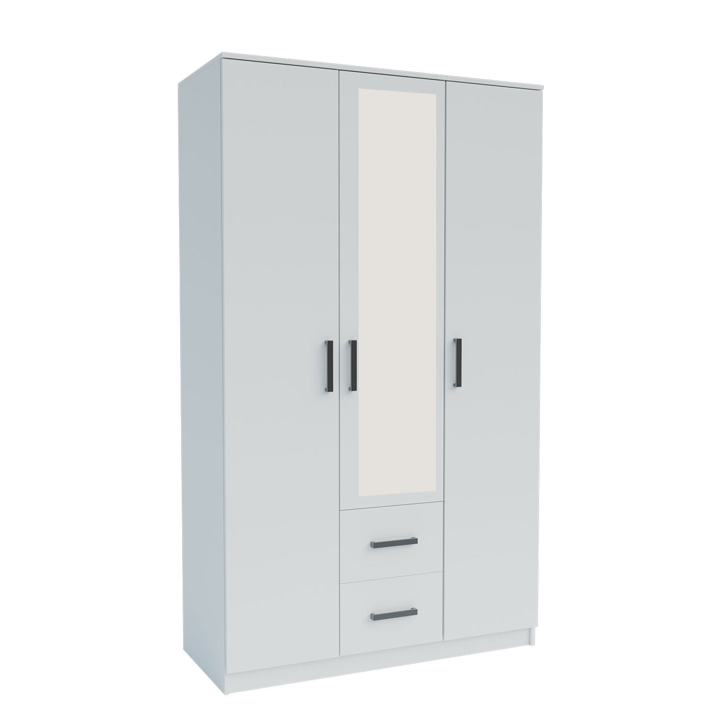 Ντουλάπα Τρίφυλλη Simple Λευκή 120x52x205