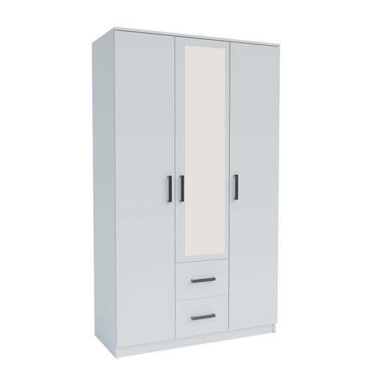 Ντουλάπα Τρίφυλλη Simple Λευκή 120x52x205