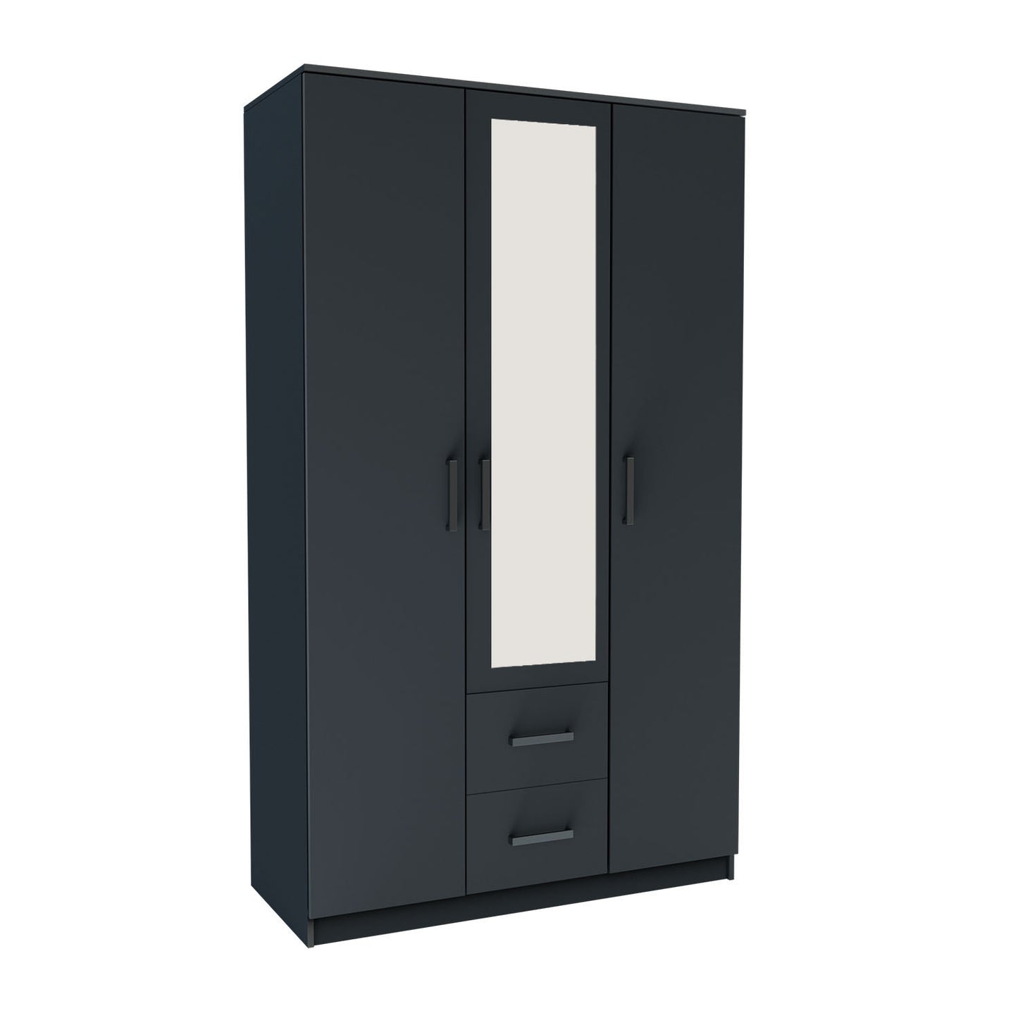 Ντουλάπα Τρίφυλλη Simple Γραφίτης 120x52x205