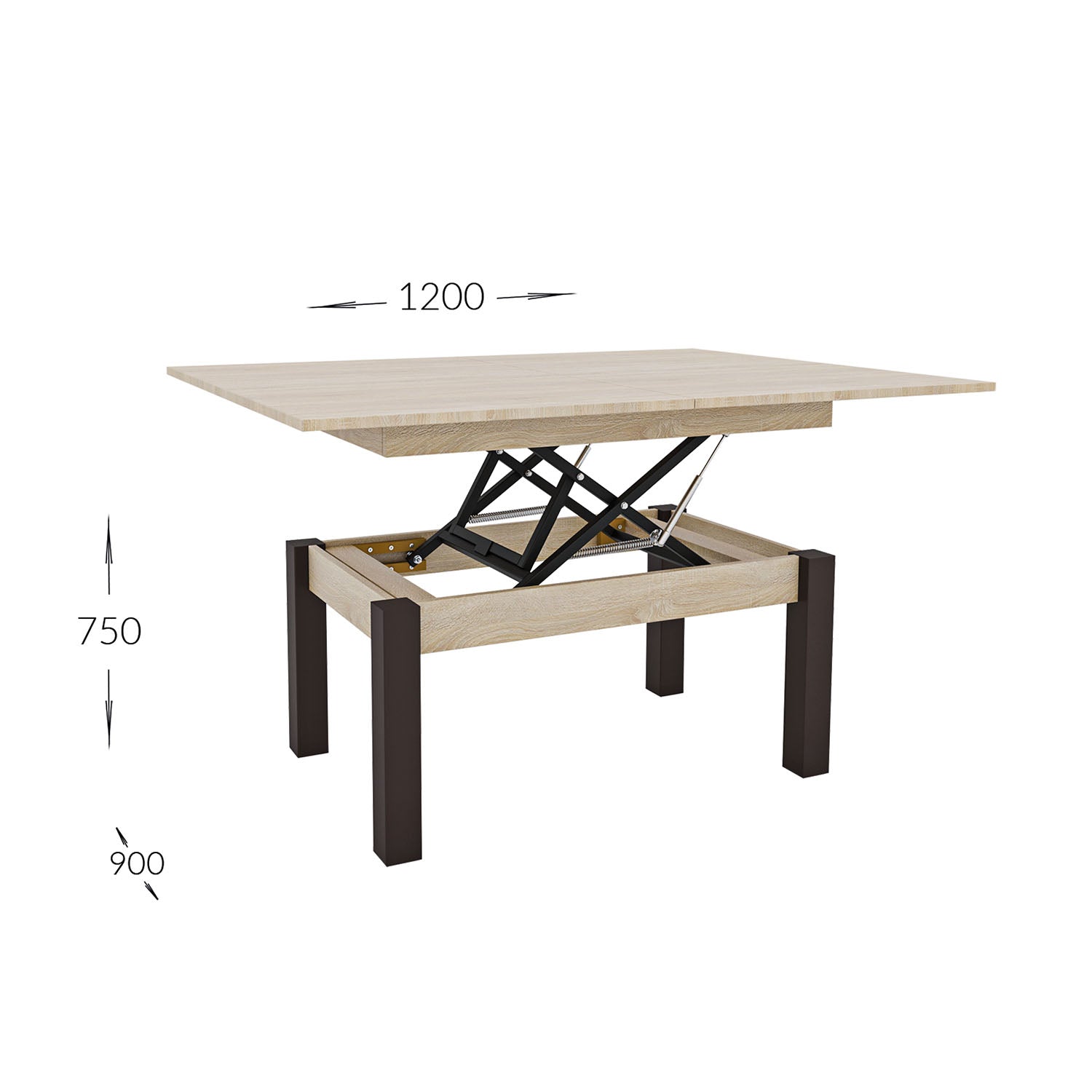 Τραπέζι Σαλονιού Transformer Σονόμα 90x60x50