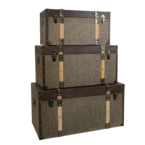 ΜΠΑΟΥΛΑ ΞΥΛΙΝΑ ΚΑΦΕ & ΜΠΕΖ ΣΕΤ 3 ΤΜΧ S:60x30x30 M:70x35x35 L:80x40x40