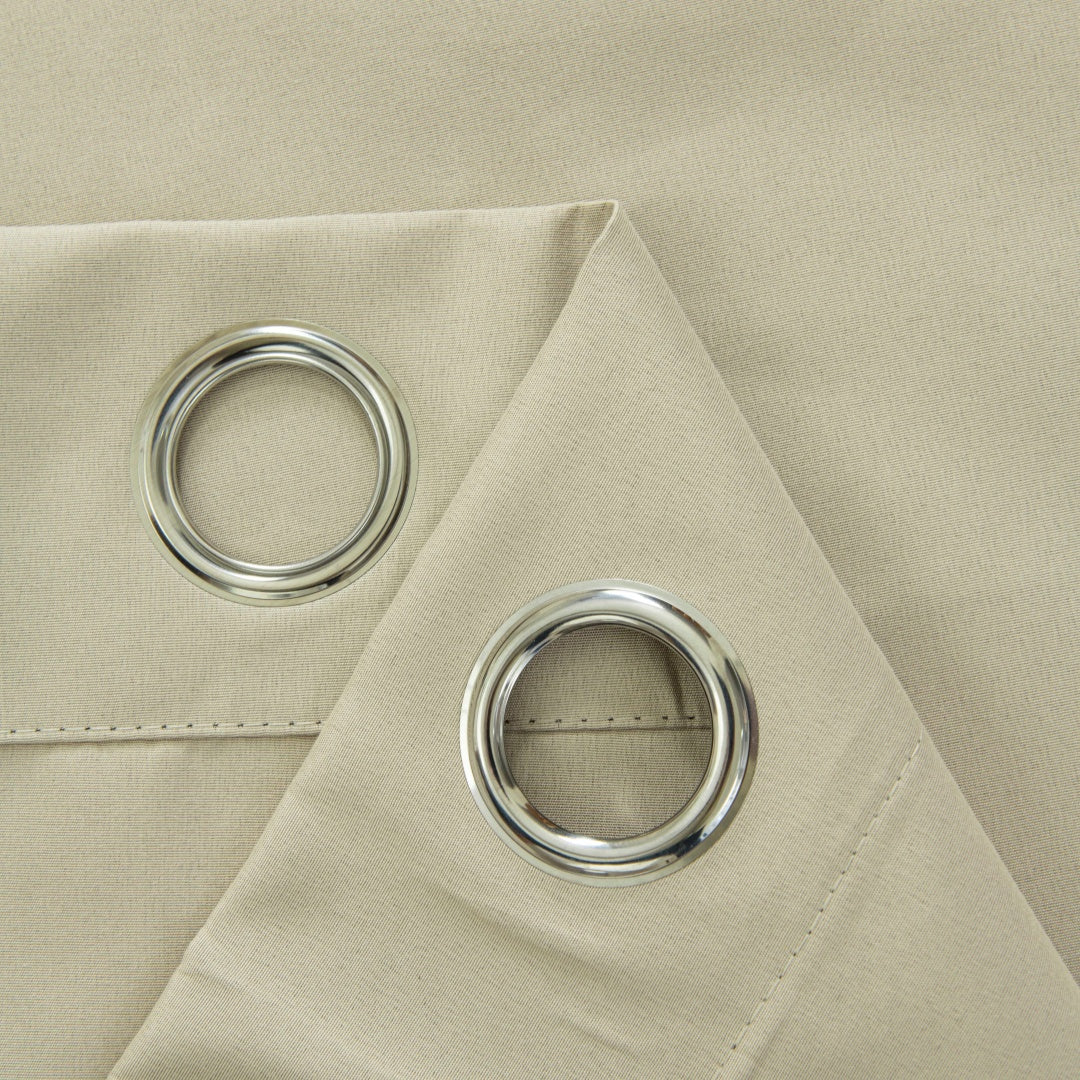 Κουρτίνα Full Blackout Σκίασης με 8 Κρίκους Soft Art 8391 140x270εκ Άμμου