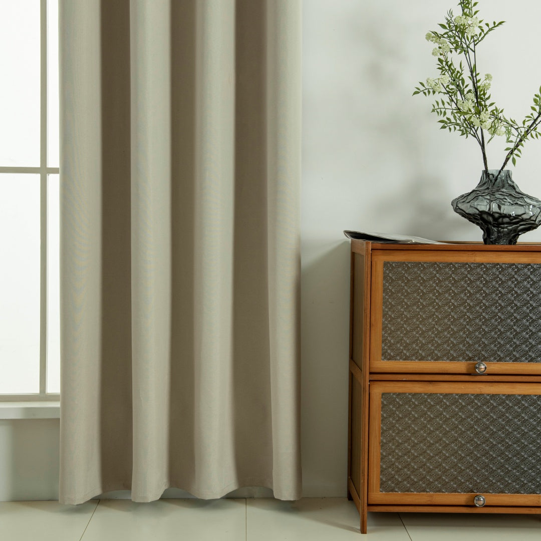 Κουρτίνα Full Blackout Σκίασης με 8 Κρίκους Soft Art 8391 140x270εκ Άμμου