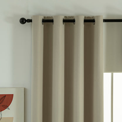 Κουρτίνα Full Blackout Σκίασης με 8 Κρίκους Soft Art 8391 140x270εκ Άμμου