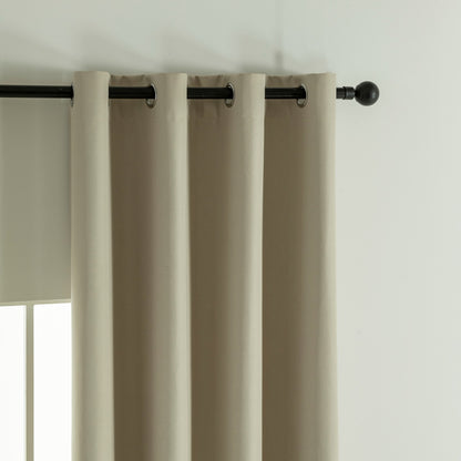 Κουρτίνα Full Blackout Σκίασης με 8 Κρίκους Soft Art 8391 140x270εκ Άμμου