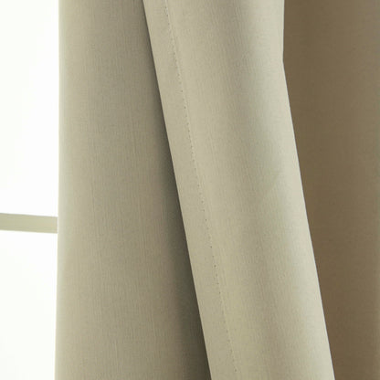 Κουρτίνα Full Blackout Σκίασης με 8 Κρίκους Soft Art 8391 140x270εκ Άμμου