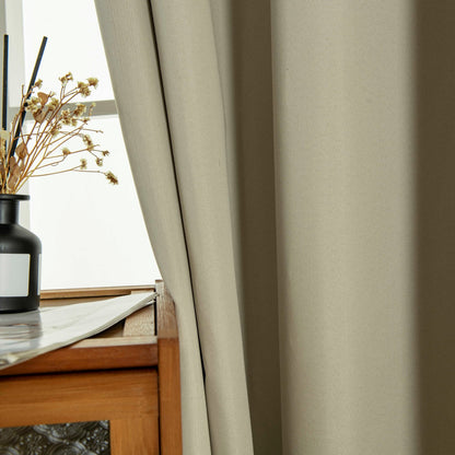 Κουρτίνα Full Blackout Σκίασης με 8 Κρίκους Soft Art 8391 140x270εκ Άμμου