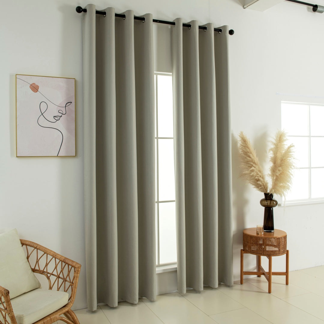 Κουρτίνα Full Blackout Σκίασης με 8 Κρίκους Soft Art 8391 140x270εκ Σκούρο Μπεζ