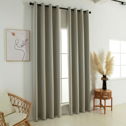 Κουρτίνα Full Blackout Σκίασης με 8 Κρίκους Soft Art 8391 140x270εκ Σκούρο Μπεζ