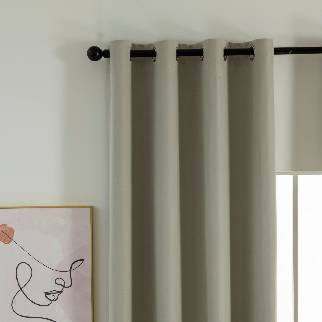 Κουρτίνα Full Blackout Σκίασης με 8 Κρίκους Soft Art 8391 140x270εκ Σκούρο Μπεζ