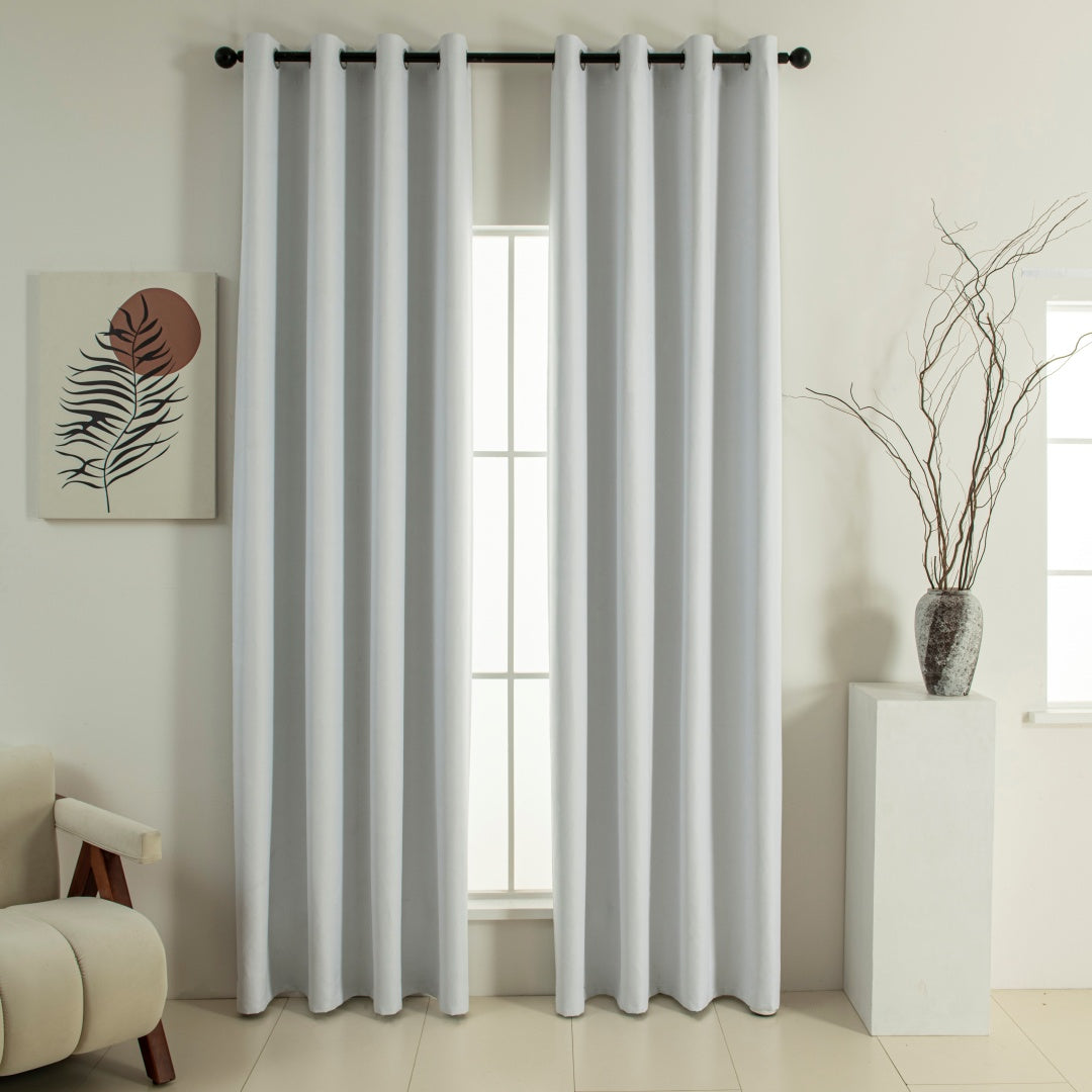 Κουρτίνα Full Blackout Σκίασης με 8 Κρίκους Soft Art 8391 140x270εκ Πάγου