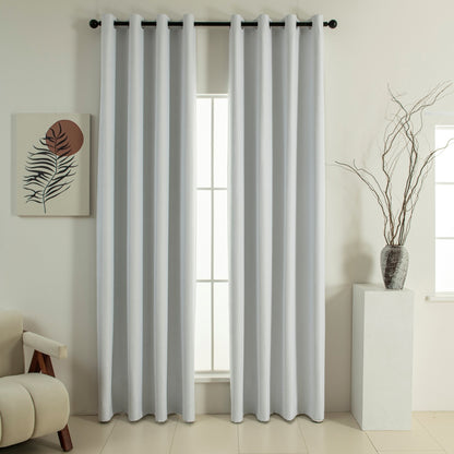 Κουρτίνα Full Blackout Σκίασης με 8 Κρίκους Soft Art 8391 140x270εκ Πάγου