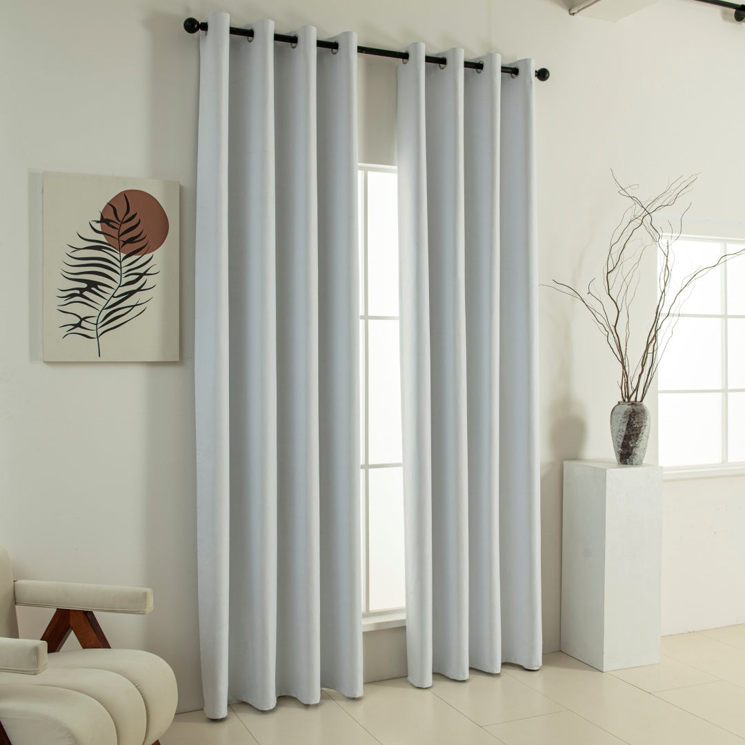 Κουρτίνα Full Blackout Σκίασης με 8 Κρίκους Soft Art 8391 140x270εκ Πάγου