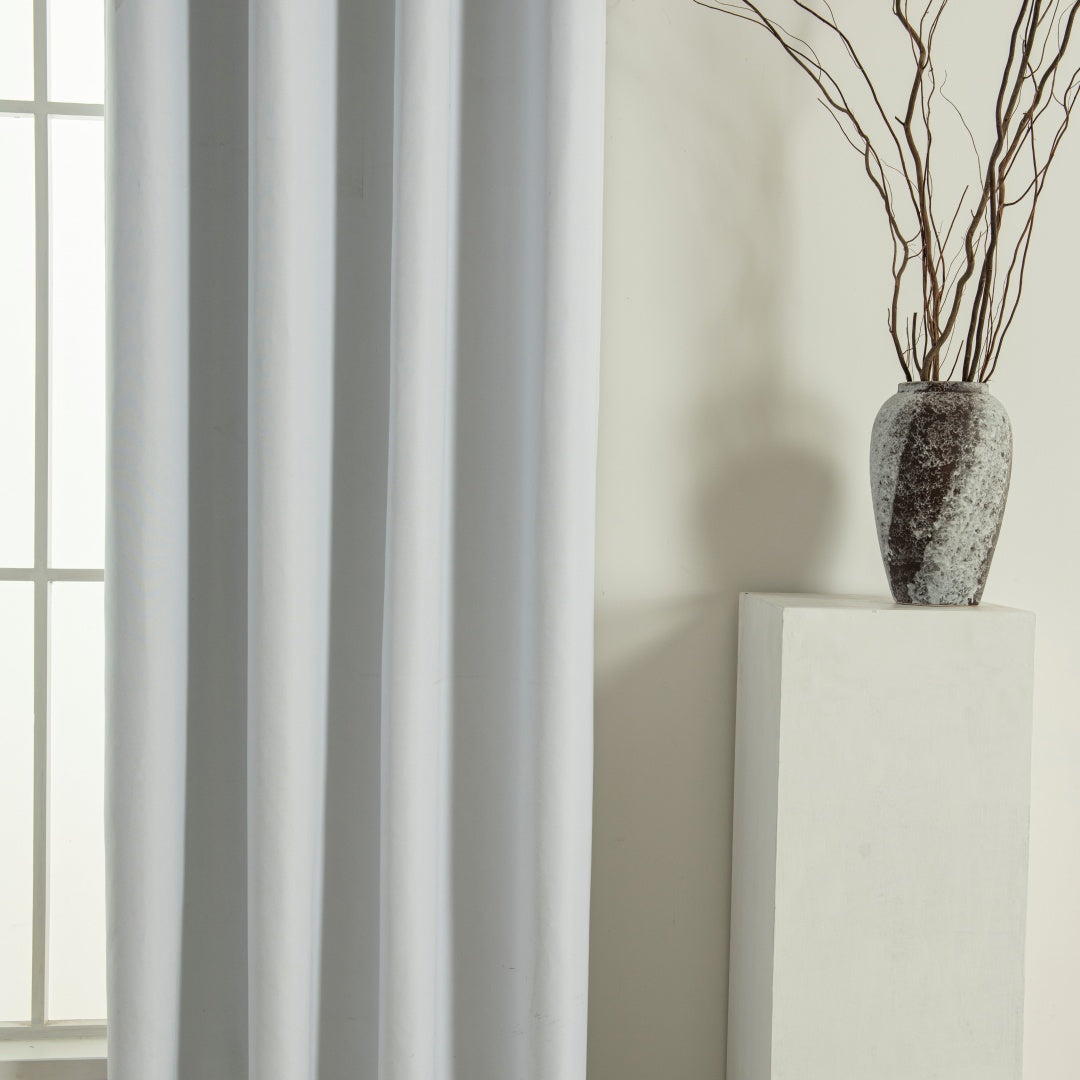 Κουρτίνα Full Blackout Σκίασης με 8 Κρίκους Soft Art 8391 140x270εκ Πάγου